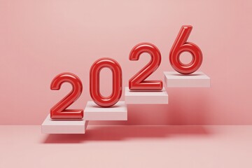 2026 typography – blue tech circuit, digital futuristic lines, glowing electronic background