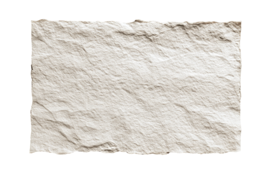 A slightly off-white, textured sheet of paper, with irregular edges