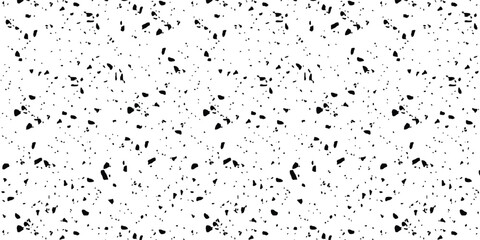Seamless Black and White Terrazzo or Speckle Texture Pattern
