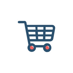 Shopping cart illustration with simple design elements
