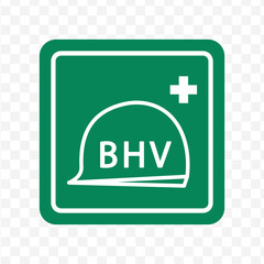 Green BHV First Aid Emergency Response Team Sign Icon