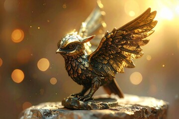 ファンタジー風な鳥の置物