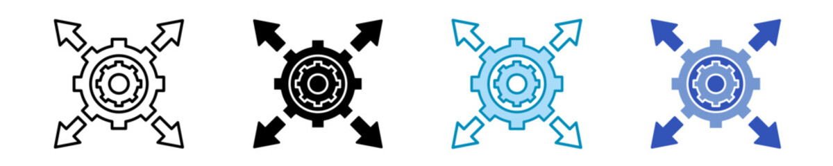 Settings   Icon Set Multiple Style Collection	
