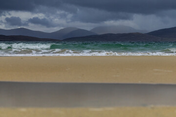 Taransay and Harris Hills from Scarista Beach, Isle of Harris, Scotland