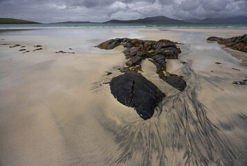 Sand Patterns on Seilebost Beach Isle of Harris, Scotland