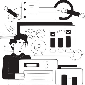 Vector art of film strip with number 442