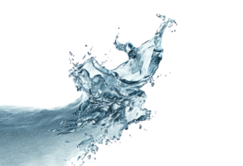 A dynamic water splash against a black background.  A powerful,  flowing stream of water,  with  a complex pattern of  bubbles and  droplets,  creating a  sculptural form. 