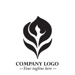 Spinach Logo Symbol in Black on the White Background Minimalist Leaf Vegetable Illustration