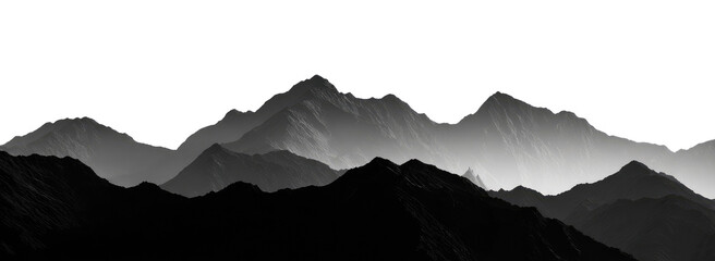 Monochrome mountain range