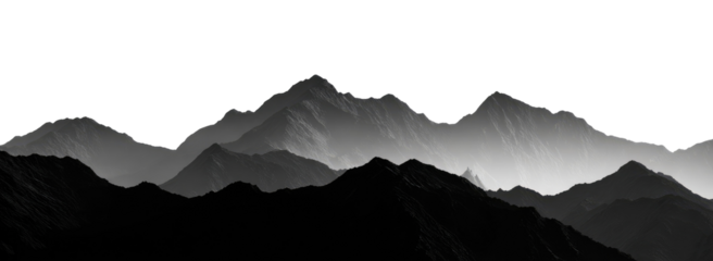 Monochrome mountain range