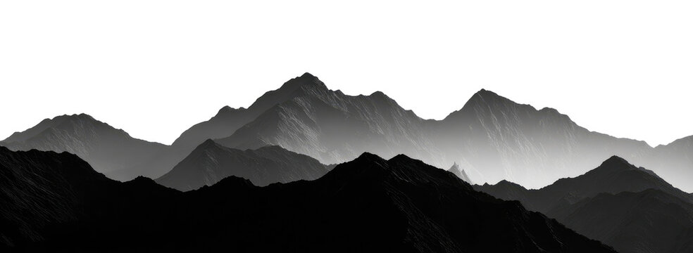 Monochrome mountain range