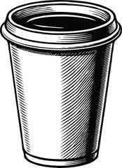 Clean black and white vector illustration of cup icons like 3.eps