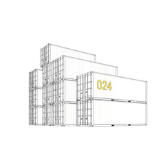 Cargo container isolated on white background vector illustration of a shipping container, freight, transport, logistics, export, import, delivery, storage, industry © David