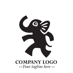 Majestic Elephant Logo Symbol with Elegant Minimalist Design and Powerful Modern Style