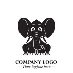 Fototapeta premium Majestic Elephant Logo Symbol with Elegant Minimalist Design and Powerful Modern Style