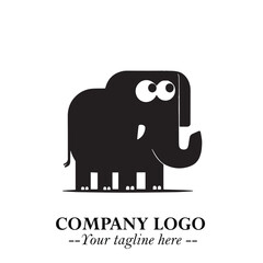 Obraz premium Majestic Elephant Logo Symbol with Elegant Minimalist Design and Powerful Modern Style