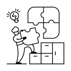 illustration outline style idea