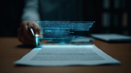 Medium shot of a professional adjusting a virtual document scanner interface for secure cloudbased scanning with data encryption settings