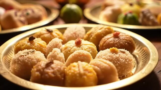Indian Sweets Platter with Festive Treats.