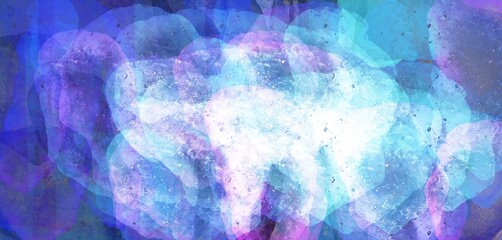 Ilustración de fondo abstracto en tonos azules, lilas, y blancos