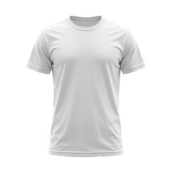 Naklejka premium White T-Shirt Mockup Front View — Blank Unisex Shirt Template for Apparel Design (Transparent PNG)