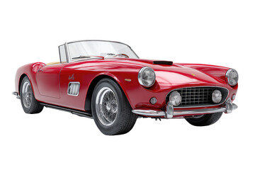 Red convertible sports car, classic design
