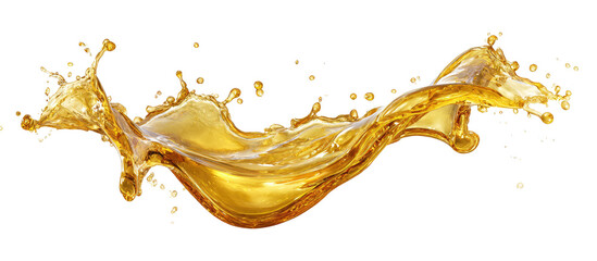 Fototapeta premium Golden liquid splash against black background (1)