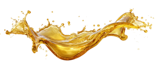 Golden liquid splash against black background (1)