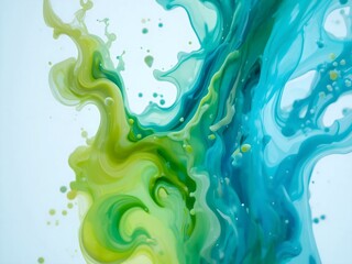 Transparent Aqua Layered Wave Soft 3D Design