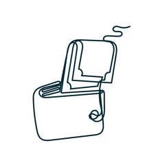 continuous line drawing doodle wallet and money