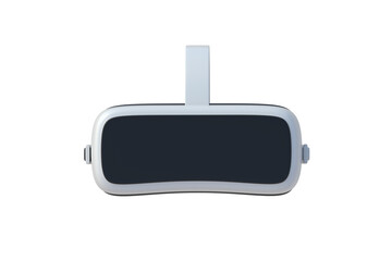Obraz premium One VR glasses isolated on white background. Virtual reality headset. Modern gadgets augmented. Innovation technology for gaming. Front view. 3d render