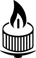 Hanukkah Menorah Candle Vector – Jewish Holiday Festival of Lights Illustration.