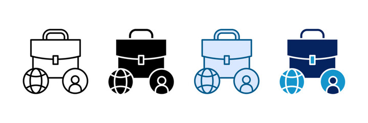 Job Network Icon Set Multiple Style Collection