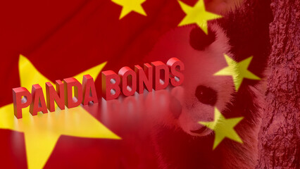 The Panda Bonds for Chinese Business concept 3d Rendering. © niphon