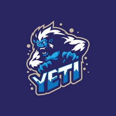 Yeti mascot logo design vector. Angry yeti illustration for sport and esport team.