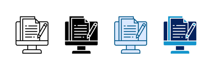 Copywriting Icon Set Multiple Style Collection