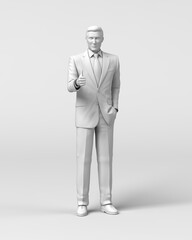 親指を立てる男