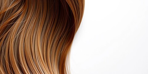Fototapeta premium Luxurious, thick, natural brown human hair extensions, virgin hair, healthy hair