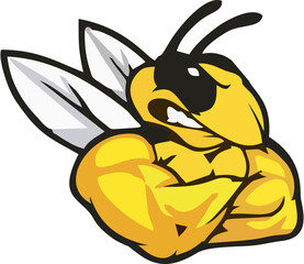 Angryy Hornett Mascott Vector...