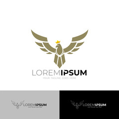 eagle logo with two wings and a crown on its head