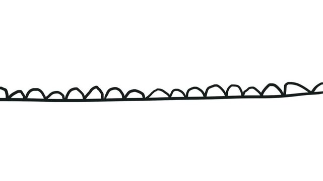 There's a line along the horizon on the screen. A small pattern changes over it.