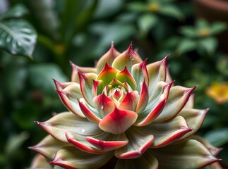 Fototapeta premium Echeveria Succulent Rosette with Dew Drops