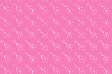 cherry blosson flower pattern pink background