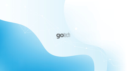 Abstract Background with Motion Wave Fluid Liquid Lines and 3D Effects, Blueand White Color