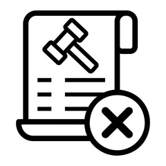 illegal Line Icon
