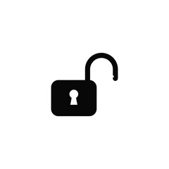 Lock icon set. Padlock open and closed. Locked and unlocked icon. Security symbol. Vector illustration.