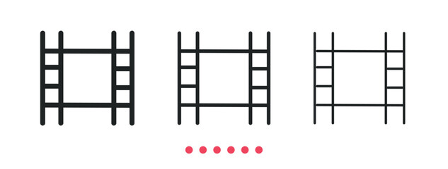 Camera and photo icon. Thin line icon vector