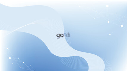 Abstract Background with Motion Wave Fluid Liquid Lines and 3D Effects, Blueand White Color