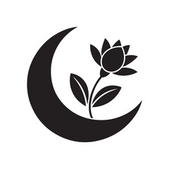 black and white flower