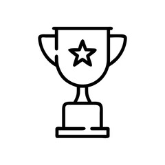 A trophy with a star, representing achievement